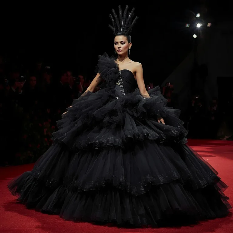 Met Gala Extravaganza: Architectural Tulle Ball Gown | instagram photography ai prompt
