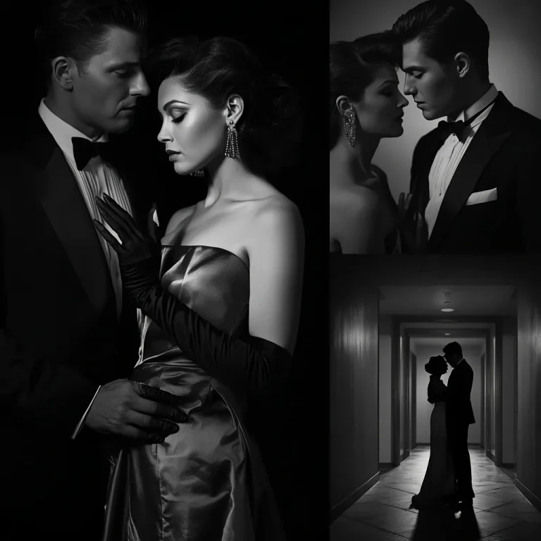 Romantic Couple In Classic Hollywood Film Noir | Couple romantic prompt for ChatGPT